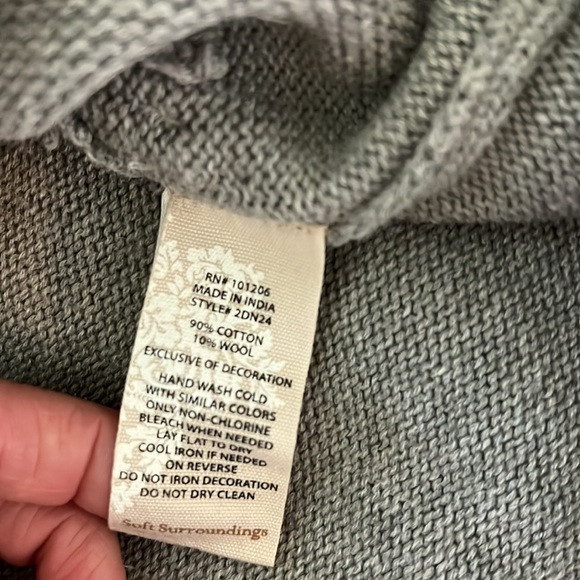 Soft Surroundings Faux Wrap Sweater- Women’s M - Picture 5 of 5